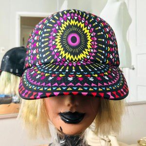 PUGS Collectible Hat Geometric Colorful Mesh Back - Snapback Cap